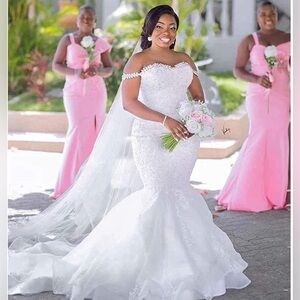 Lace up Corset Mermaid Wedding Dress